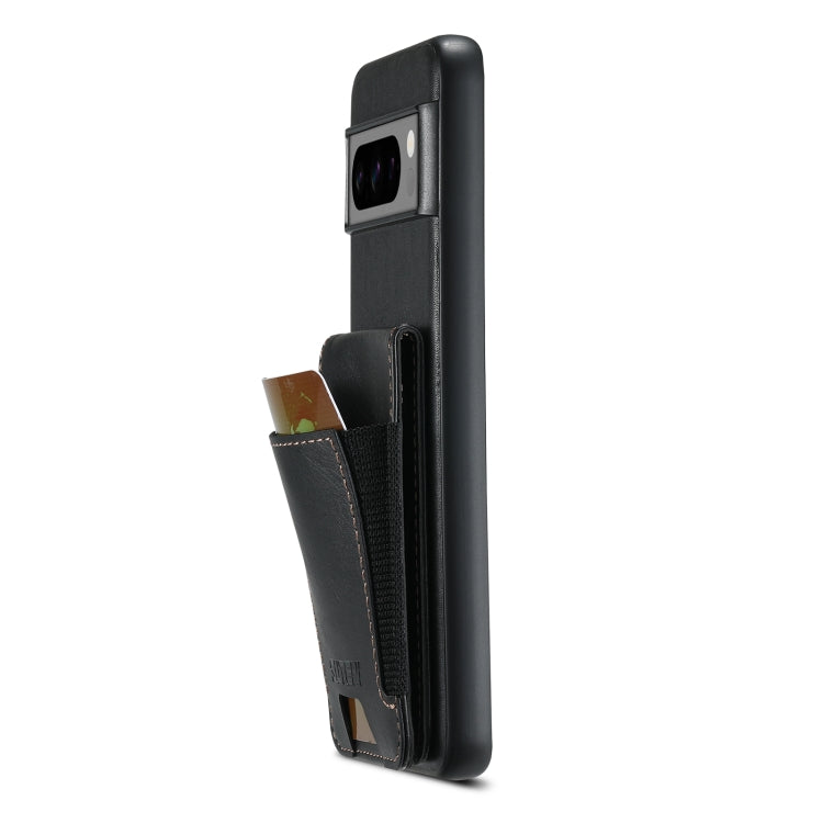 For Google Pixel 8a Suteni H03 Oil Wax Leather Wallet Stand Back Phone Case(Black)