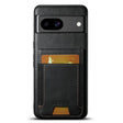 For Google Pixel 8a Suteni H03 Oil Wax Leather Wallet Stand Back Phone Case(Black) - Google Cases by Suteni | Online Shopping South Africa | PMC TechLife | Buy Now Pay Later Mobicred