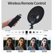 JMARY FM-15RS 40W Adjustable 15-inch Portrait Light Studio LED Round Fill Light(US Plug)