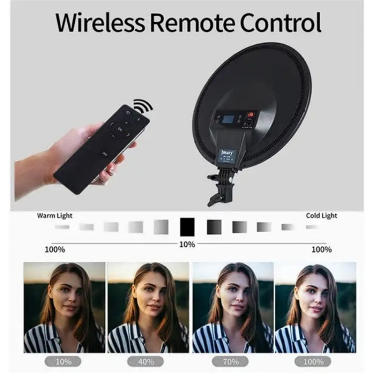 JMARY FM-15RS 40W Adjustable 15-inch Portrait Light Studio LED Round Fill Light(EU Plug)