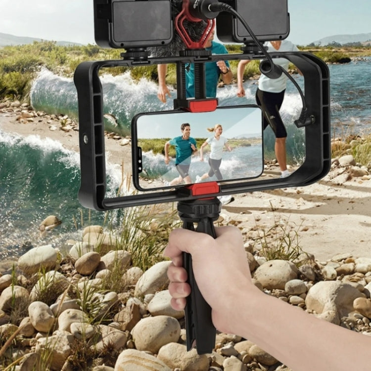 JMARY MT-33 Phone Stand Tripod ABS Video Recording Vlog Mobile Phone Rig Cage