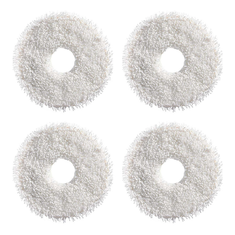 JUNSUNMAY 4pcs Washable Mop Pads Replacement for ECOVACS DEEBOT X1 Turbo / X2 Omni / T20 Pro(White)