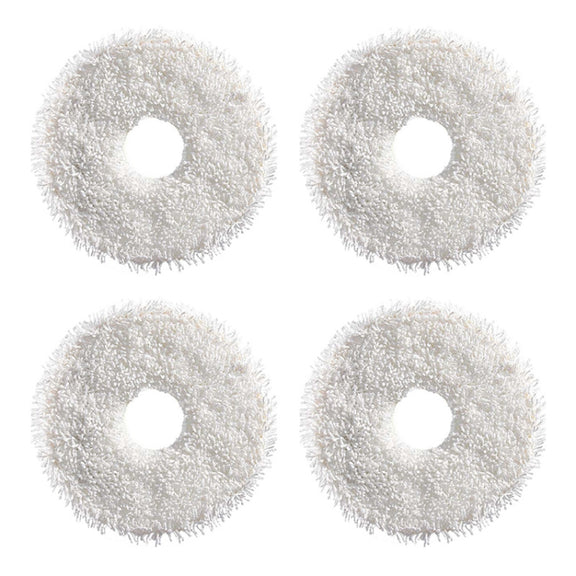 JUNSUNMAY 4pcs Washable Mop Pads Replacement for ECOVACS DEEBOT X1 Turbo / X2 Omni / T20 Pro(White)