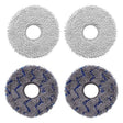 JUNSUNMAY 4pcs Washable Mop Pads Replacement for ECOVACS DEEBOT X1 Turbo / X2 Omni / T20 Pro(Grey+Blue Grey) - For ECOVACS Accessories by JUNSUNMAY | Online Shopping South Africa | PMC TechLife | Buy Now Pay Later Mobicred