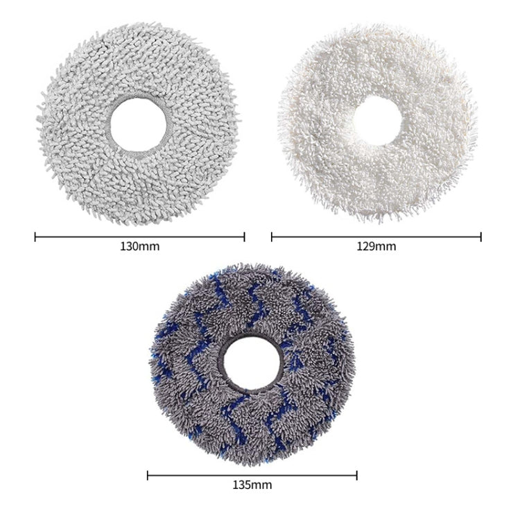 JUNSUNMAY 4pcs Washable Mop Pads Replacement for ECOVACS DEEBOT X1 Turbo / X2 Omni / T20 Pro(Grey+Blue Grey)