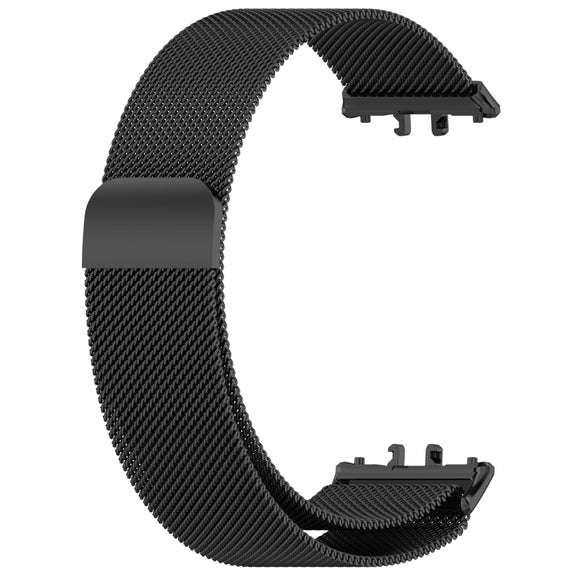 For Samsung Galaxy Fit 3 Milanese Metal Steel Mesh Watch Band(Black)