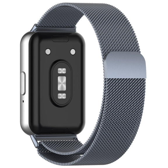 For Samsung Galaxy Fit 3 Milanese Metal Steel Mesh Watch Band(Gray)