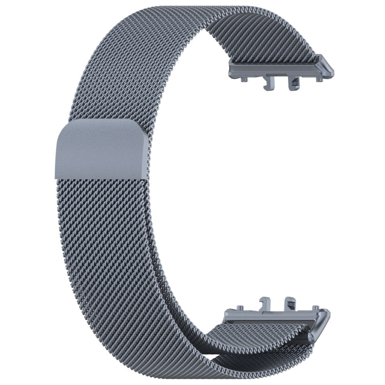For Samsung Galaxy Fit 3 Milanese Metal Steel Mesh Watch Band(Gray)