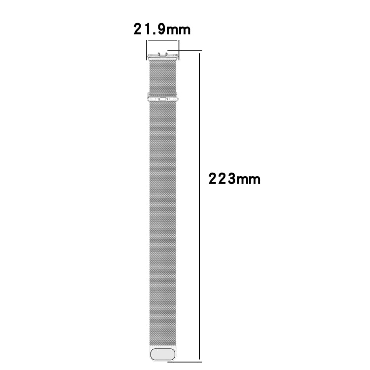 For Samsung Galaxy Fit 3 Milanese Metal Steel Mesh Watch Band(Gray)