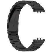 For Samsung Galaxy Fit 3 SM-R390 Three Bead Stainless Steel Metal Watch Band(Black)