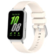 For Samsung Galaxy Fit 3 SM-R390 Metal Connector Liquid Glossy Silicone Watch Band(Starlight) - Watch Bands by PMC TechLife | Online Shopping South Africa | PMC TechLife