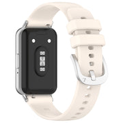 For Samsung Galaxy Fit 3 SM-R390 Metal Connector Liquid Glossy Silicone Watch Band(Starlight)