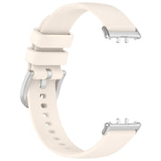 For Samsung Galaxy Fit 3 SM-R390 Metal Connector Liquid Glossy Silicone Watch Band(Starlight)
