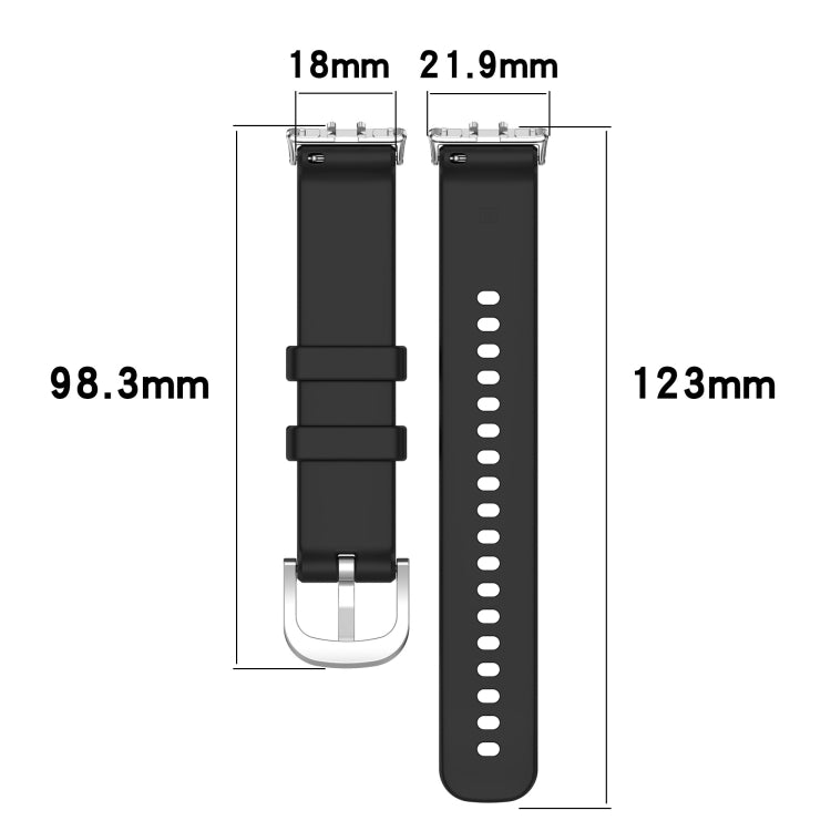 For Samsung Galaxy Fit 3 SM-R390 Metal Connector Liquid Glossy Silicone Watch Band(Light Pink)