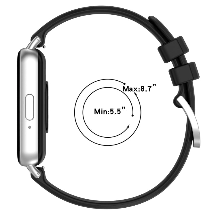 For Samsung Galaxy Fit 3 SM-R390 Metal Connector Liquid Glossy Silicone Watch Band(Starlight)