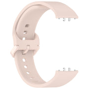 For Samsung Galaxy Fit 3 SM-R390 Solid Color Buckle Silicone Watch Band(Pink)