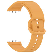 For Samsung Galaxy Fit 3 SM-R390 Solid Color Buckle Silicone Watch Band(Yellow)