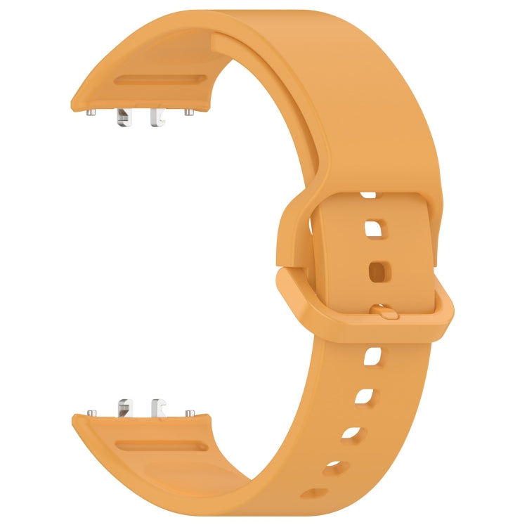 For Samsung Galaxy Fit 3 SM-R390 Solid Color Buckle Silicone Watch Band(Yellow)