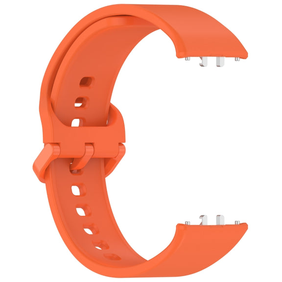 For Samsung Galaxy Fit 3 SM-R390 Solid Color Buckle Silicone Watch Band(Orange)