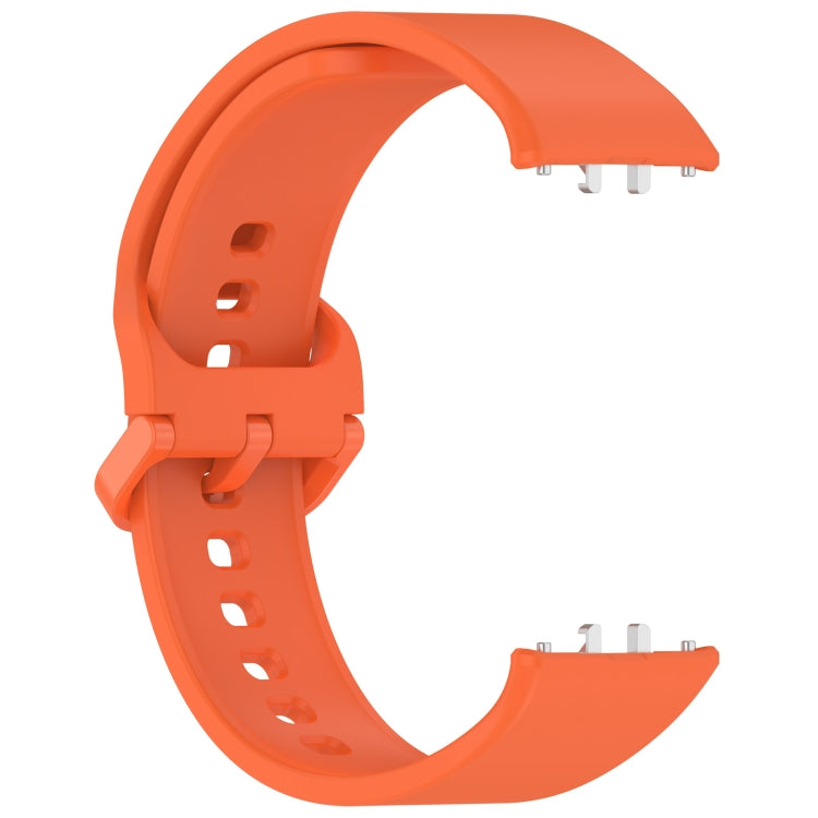 For Samsung Galaxy Fit 3 SM-R390 Solid Color Buckle Silicone Watch Band(Orange)