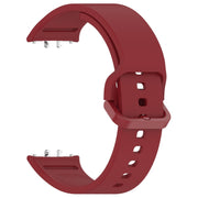 For Samsung Galaxy Fit 3 SM-R390 Solid Color Buckle Silicone Watch Band(Red)