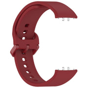For Samsung Galaxy Fit 3 SM-R390 Solid Color Buckle Silicone Watch Band(Red)