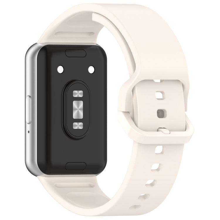 For Samsung Galaxy Fit 3 SM-R390 Solid Color Buckle Silicone Watch Band(Starlight)