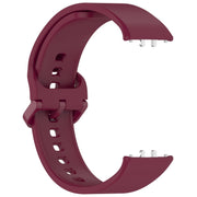 For Samsung Galaxy Fit 3 SM-R390 Solid Color Buckle Silicone Watch Band(Wine Red)