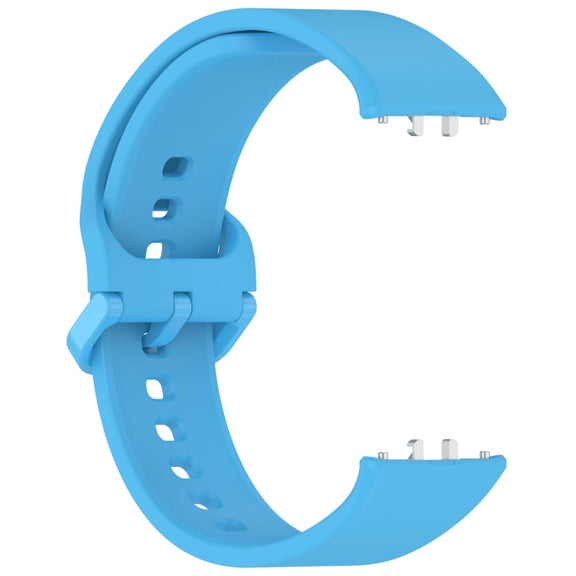 For Samsung Galaxy Fit 3 SM-R390 Solid Color Buckle Silicone Watch Band(Sky Blue)