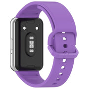 For Samsung Galaxy Fit 3 SM-R390 Solid Color Buckle Silicone Watch Band(Purple)