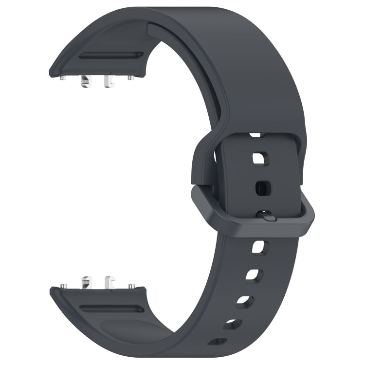 For Samsung Galaxy Fit 3 SM-R390 Solid Color Buckle Silicone Watch Band(Dark Gray)