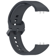 For Samsung Galaxy Fit 3 SM-R390 Solid Color Buckle Silicone Watch Band(Dark Gray)