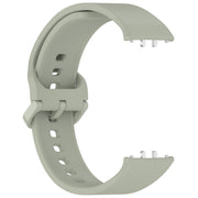 For Samsung Galaxy Fit 3 SM-R390 Solid Color Buckle Silicone Watch Band(Gray Green)