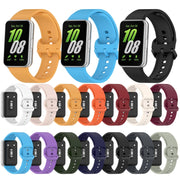 For Samsung Galaxy Fit 3 SM-R390 Solid Color Buckle Silicone Watch Band(Black)
