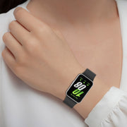For Samsung Galaxy Fit 3 SM-R390 Solid Color Buckle Silicone Watch Band(Black)