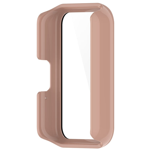 For Samsung Galaxy Fit 3 SM-R390 PC + Tempered Glass Film Integrated Watch Protective Case(Sakura Pink)