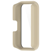 For Samsung Galaxy Fit 3 SM-R390 PC + Tempered Glass Film Integrated Watch Protective Case(Ivory White)