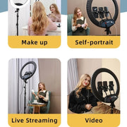 JMARY FM-19RS Photography LED Ring Fill Light 19-inch Touch Control Beauty Light(US Plug)