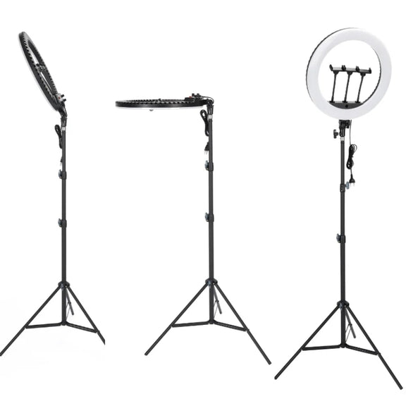 JMARY FM-18R LED Beauty Ring Light 18-inch Photography Live Streaming Fill Light(US Plug)