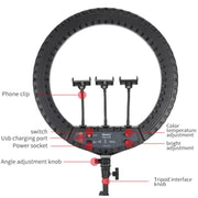 JMARY FM-21R With Remote Control Phone Clip 21-inch Dimmable LED Ring Light(US Plug)