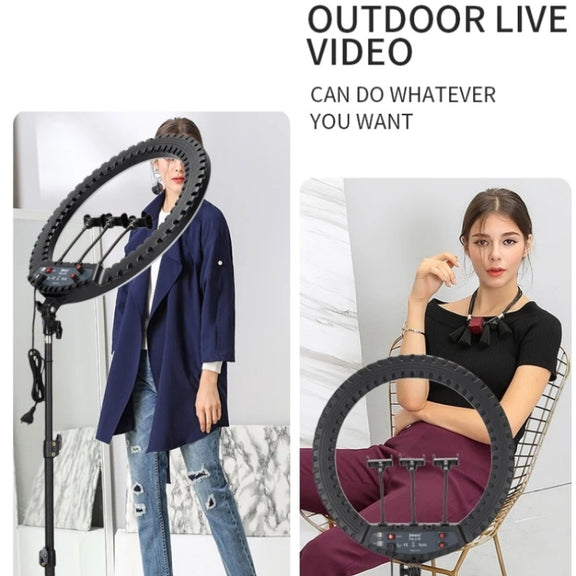 JMARY FM-21R With Remote Control Phone Clip 21-inch Dimmable LED Ring Light(US Plug)