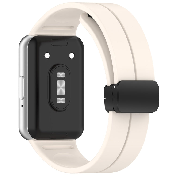 For Samsung Galaxy Fit 3 SM-R390 Magnetic Folding Buckle Silicone Watch Band(Starlight)