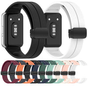 For Samsung Galaxy Fit 3 SM-R390 Magnetic Folding Buckle Silicone Watch Band(White)