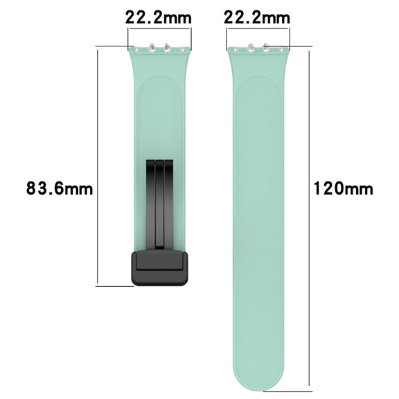 For Samsung Galaxy Fit 3 SM-R390 Magnetic Folding Buckle Silicone Watch Band(White)