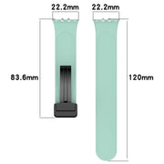 For Samsung Galaxy Fit 3 SM-R390 Magnetic Folding Buckle Silicone Watch Band(Orange)
