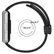 For Samsung Galaxy Fit 3 SM-R390 Magnetic Folding Buckle Silicone Watch Band(White)