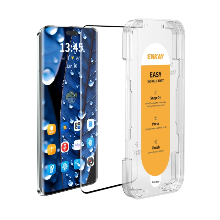 For Honor Magic6 Pro / Magic6 Ultimate ENKAY Easy Install Hot Bending Side Glue Tempered Glass Film
