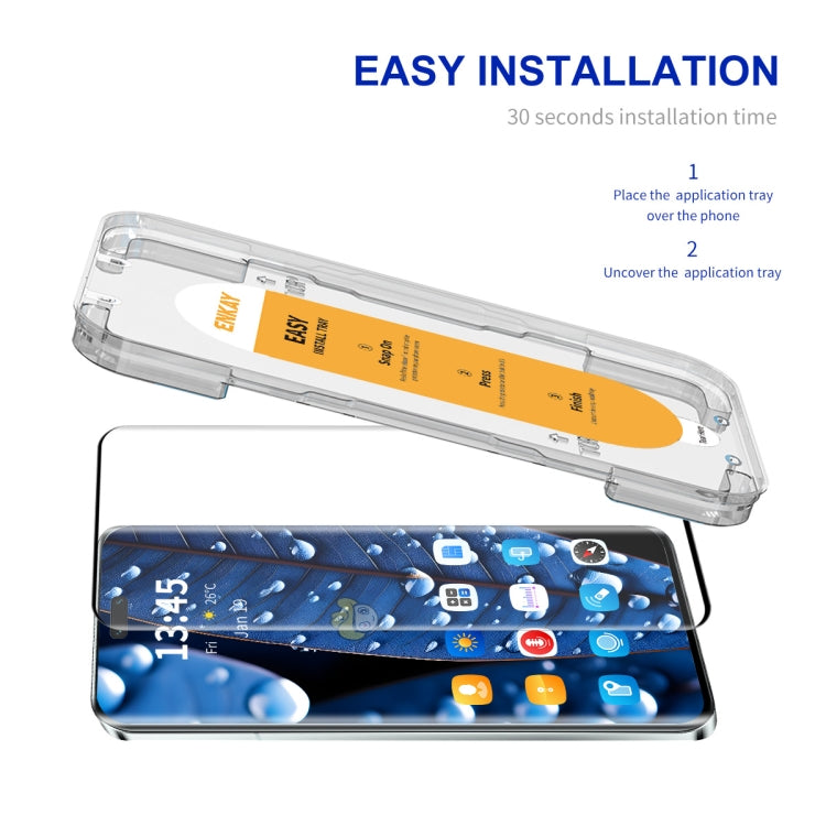 For Honor Magic6 Pro / Magic6 Ultimate ENKAY Easy Install Hot Bending Side Glue Tempered Glass Film
