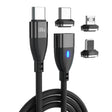 ENKAY 3 in 1 PD100W Type-C to Type-C / 8 Pin / Micro USB Magnetic Fast Charging Cable, Cable Length:1m(Black) - Charging Cable & Head by ENKAY | Online Shopping South Africa | PMC TechLife | Buy Now Pay Later Mobicred