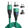 ENKAY 3 in 1 PD100W Type-C to Type-C / 8 Pin / Micro USB Magnetic Fast Charging Cable, Cable Length:1m(Green) - free shipping - PMC TechLife - Order now!